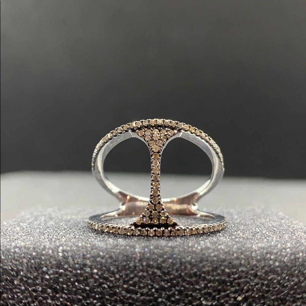 Carol Brodie Rarities 0.4ct Champagne SS Ring
